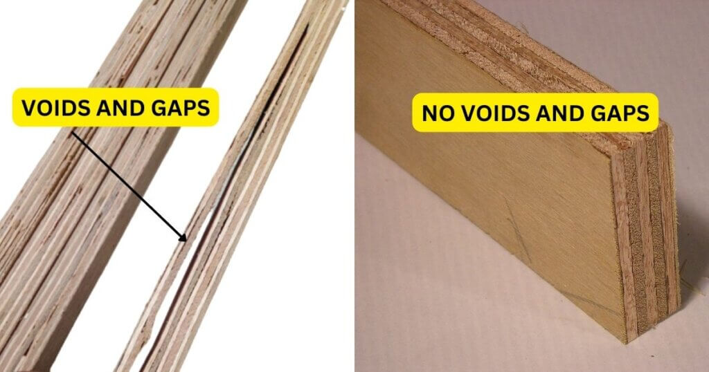 Voids and Gaps in Plywood