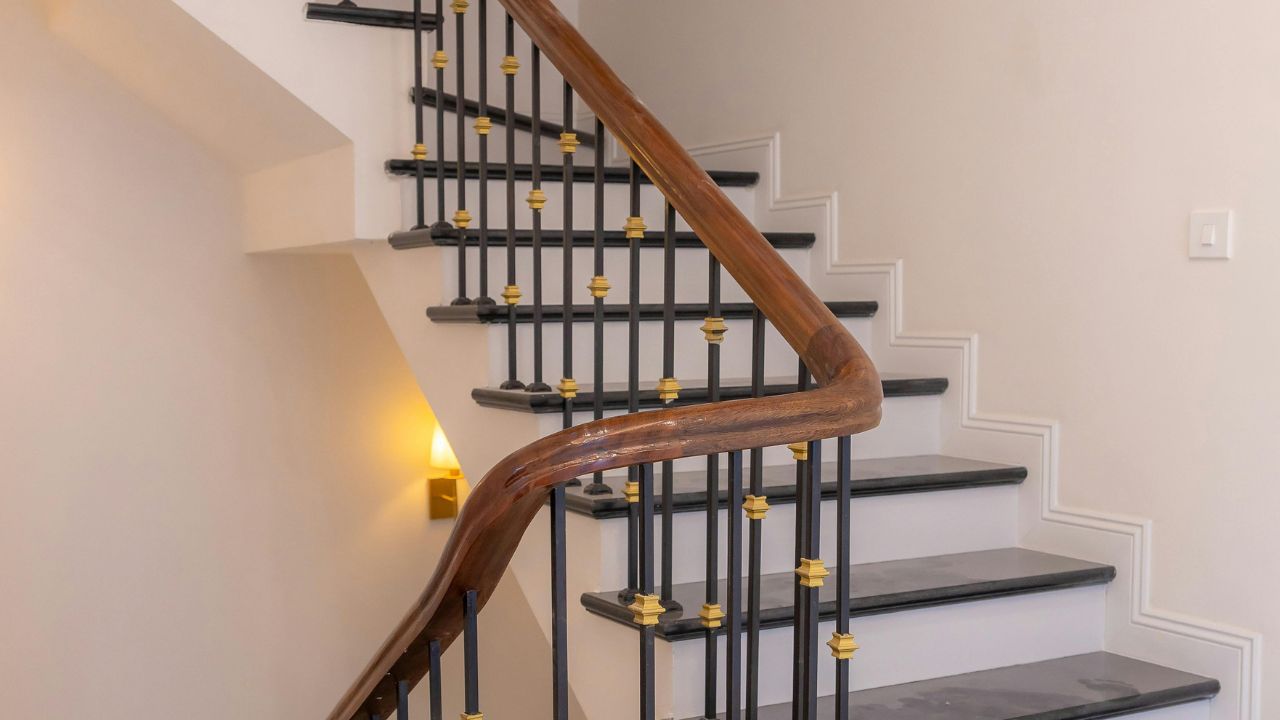 Clean Wood Hand Railings